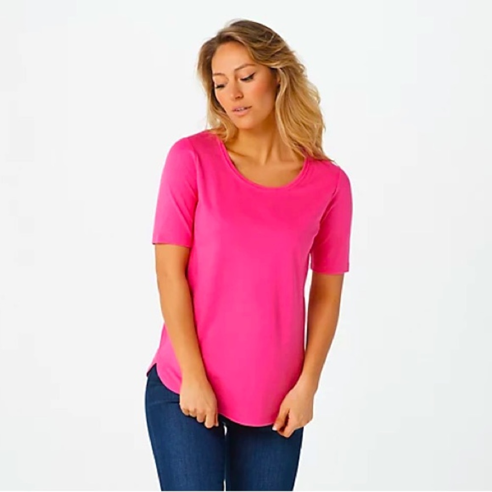 Hot Pink Pima Tee